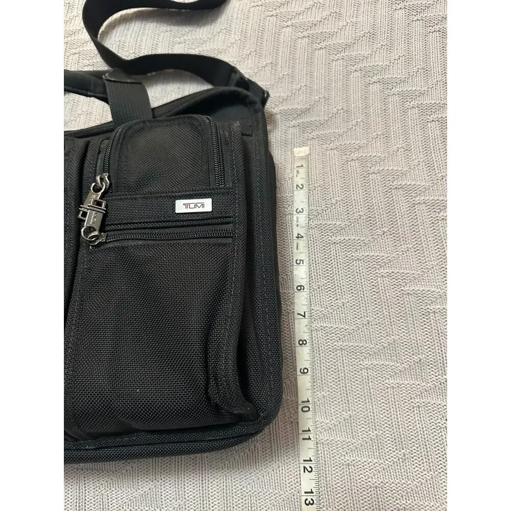 Tumi black Alpha canvas computer bag